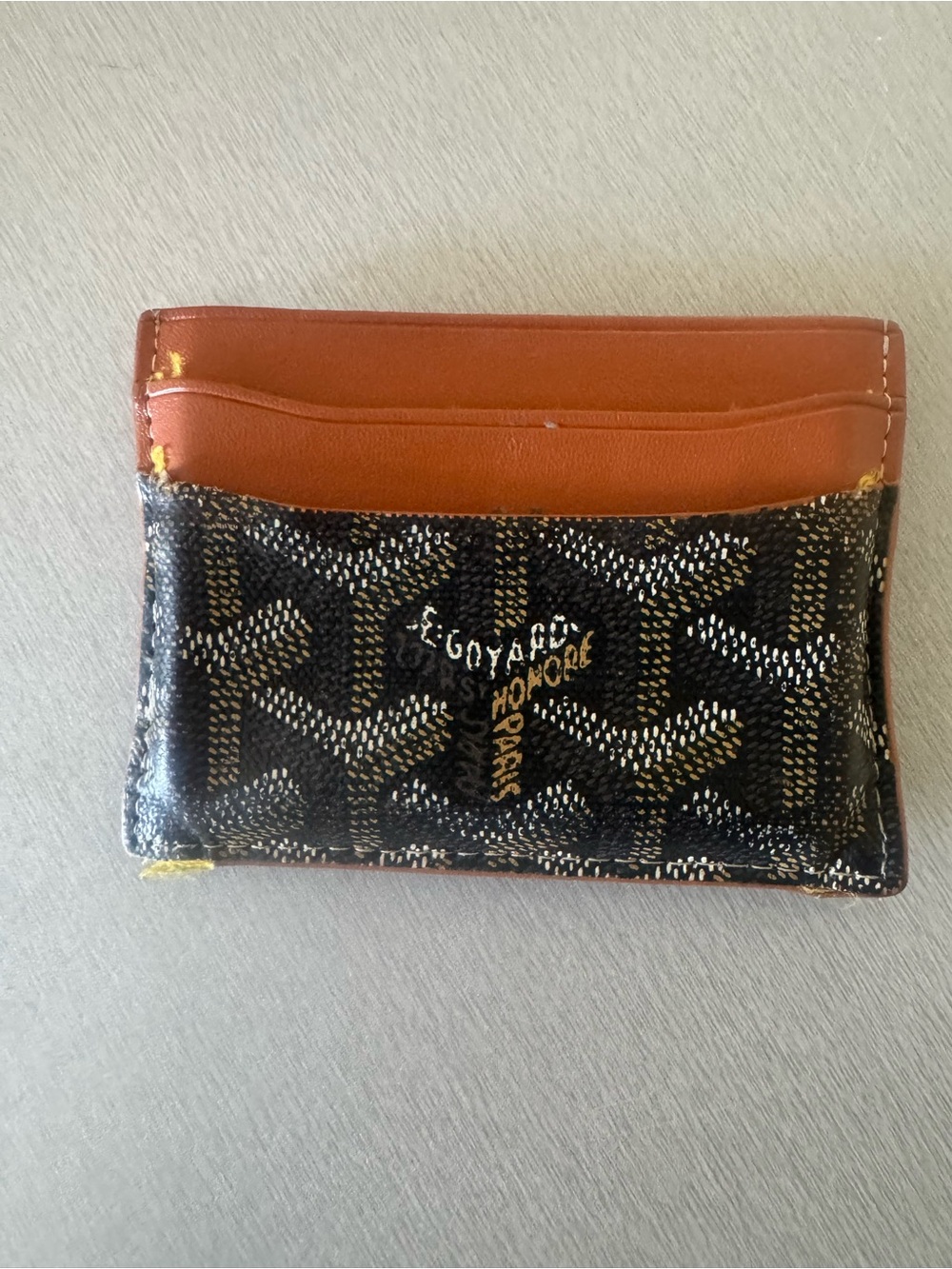 Goyard Card Holder in Brown and Black with Goyardine Canvas - Picture 3 of 5